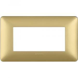 Placca 4 moduli gold serie matix
