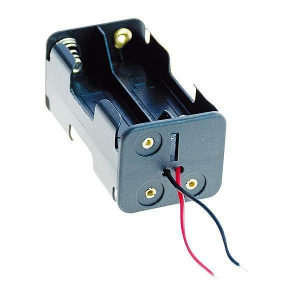 life electronics portabatterie per 4 stilo terminali con cavetti - foto 1