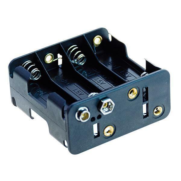 life electronics portabatterie per 8 stilo con terminali a bottone - foto 1