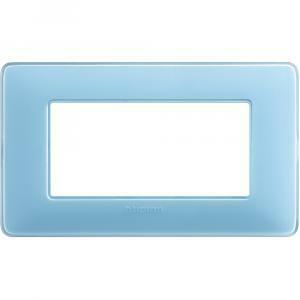 Placca 4 moduli turchese serie matix