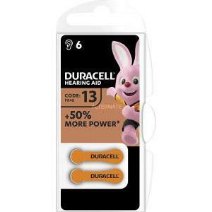 Batterie zinco 1.4v per apparecchi acustici, blister da 6 pz  da13