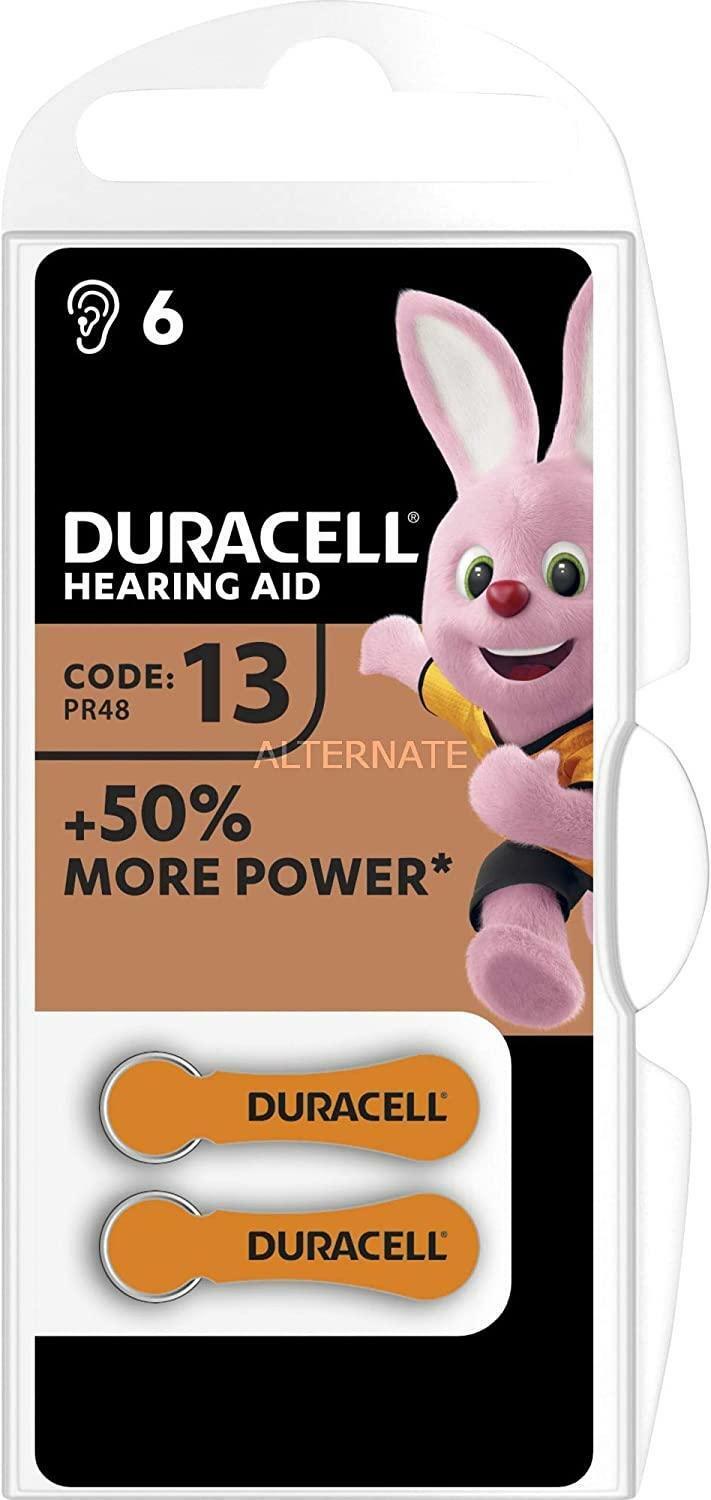 duracell batterie zinco 1.4v per apparecchi acustici, blister da 6 pz duracell da13 - foto 1