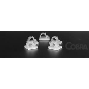 Supporto adesivo bianco per cavo tondo 8/9mm, confezione da 100 pz
