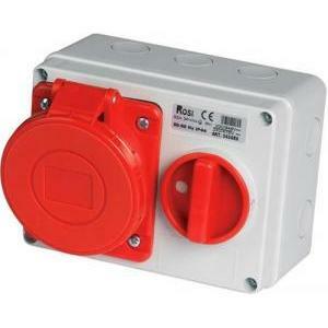 Presa fissa interbloccata da parete 3p+t 16a ip44 400v