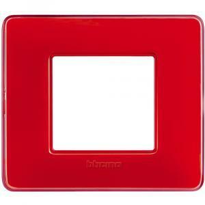 Placca 2 moduli corallo serie matix