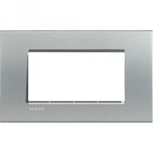 Placca 4 moduli tech serie living light quadra