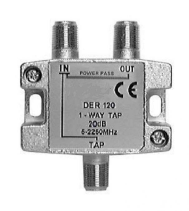 metronic derivatore tv 1 ingresso 2 uscite passante + derivata - foto 1