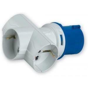 Adattatore spina cee - triplo schuko bipasso