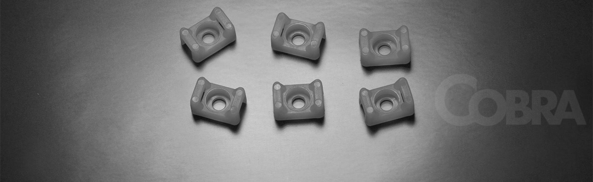 elettrook supporto a sella con fissaggio a vite 22x16 bianca, confezione da 100 pz - foto 1
