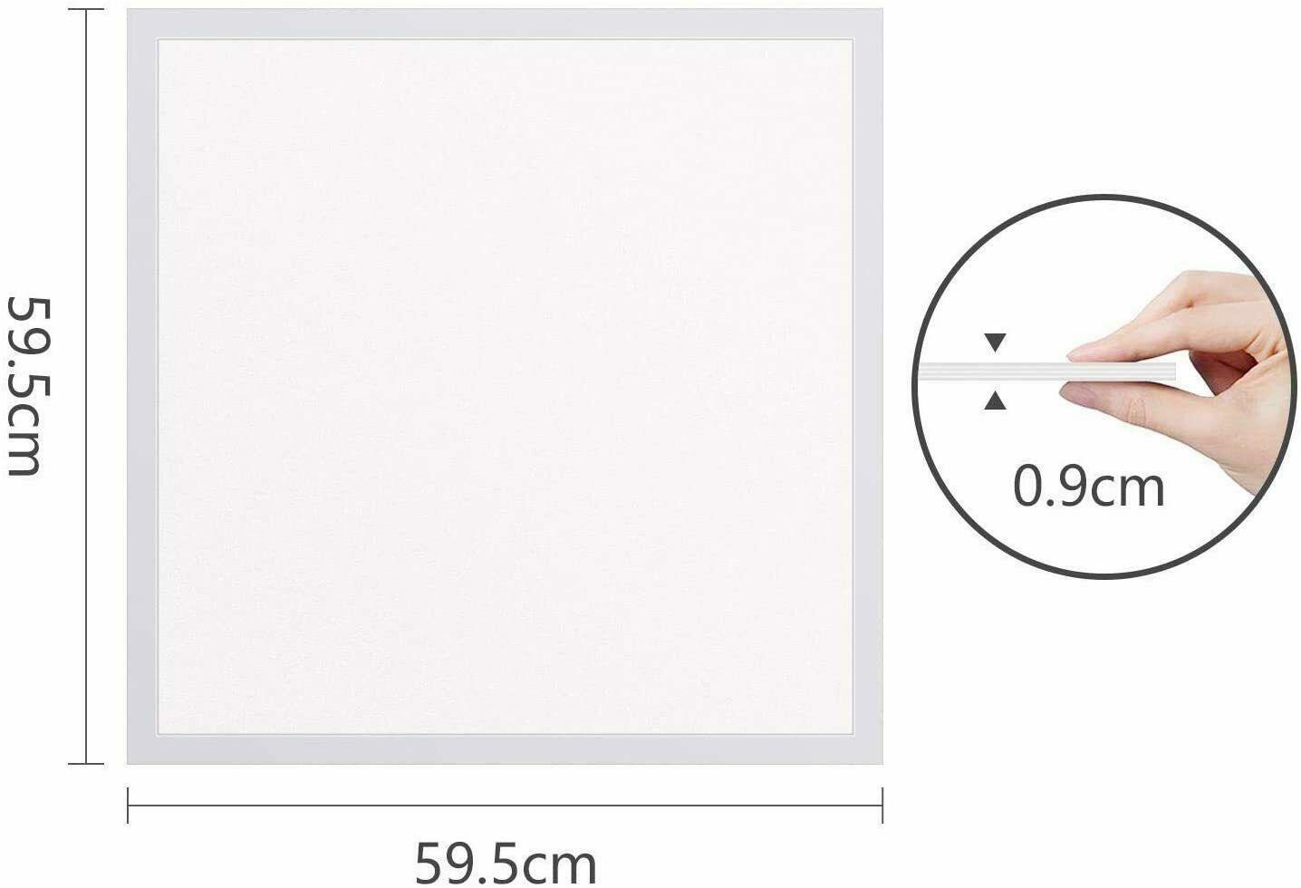 aigostar pannello led slim 60x60cm 40w bianco 4000k luce naturale - foto 2