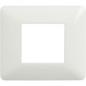 Placca 2 moduli bianco serie matix
