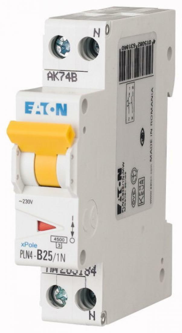eaton interruttore magnetotermico 1p+n 25a 4,5ka 1modulo - foto 1