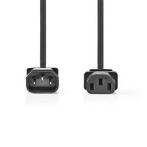 Cavo prolunga alimentazione pc monitor per ups 2 mt nero