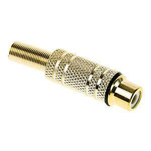 Presa rca nera volante metallica dorata 6mm
