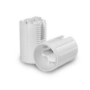 Monocorpo portalampada filettato e14 bianco