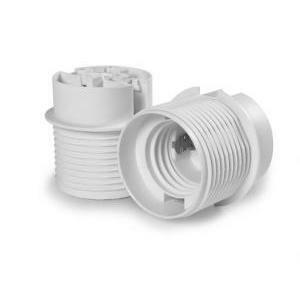 Monocorpo portalampada filettato e27 bianco