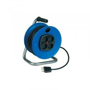 Avvolgicavo da giardino con prolunga 15mt 3g1.5mm con 4 uscite bivalenti