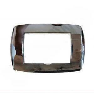 Placca 4 moduli serie millennium nichel fume'