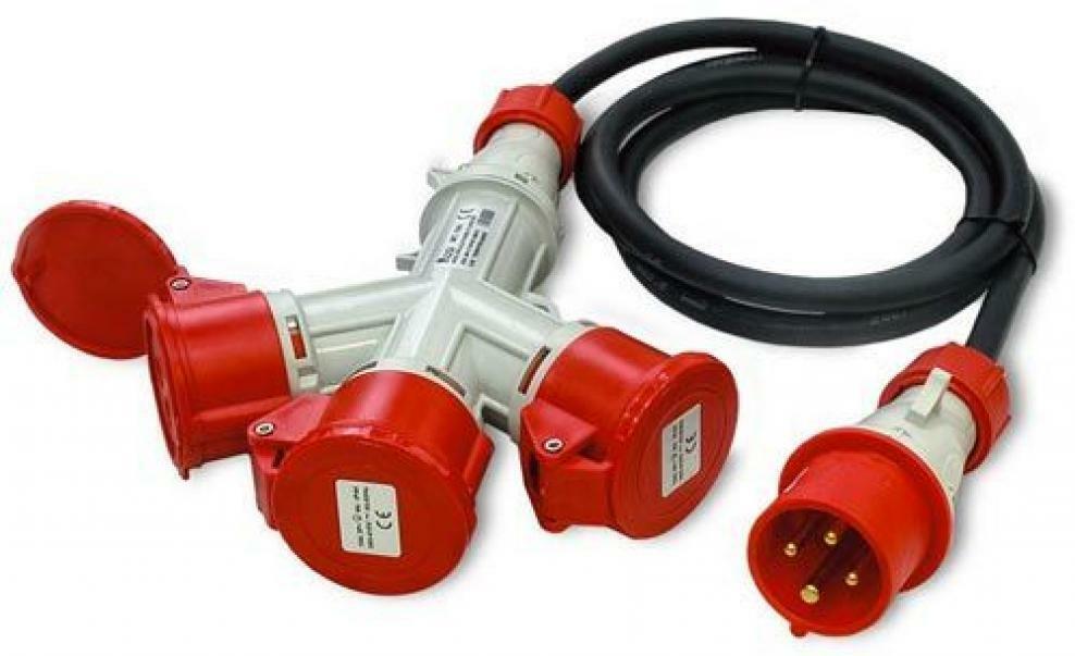 rosi adattatore moltiplicatore mobile 3p+t 16a con 2 mt di cavo flessibile ip44 - foto 1