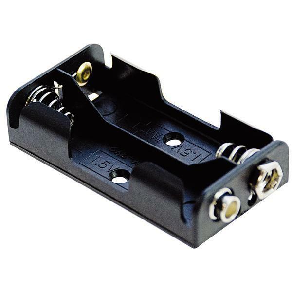 life electronics portabatterie per 2 stilo con terminali a bottone - foto 1