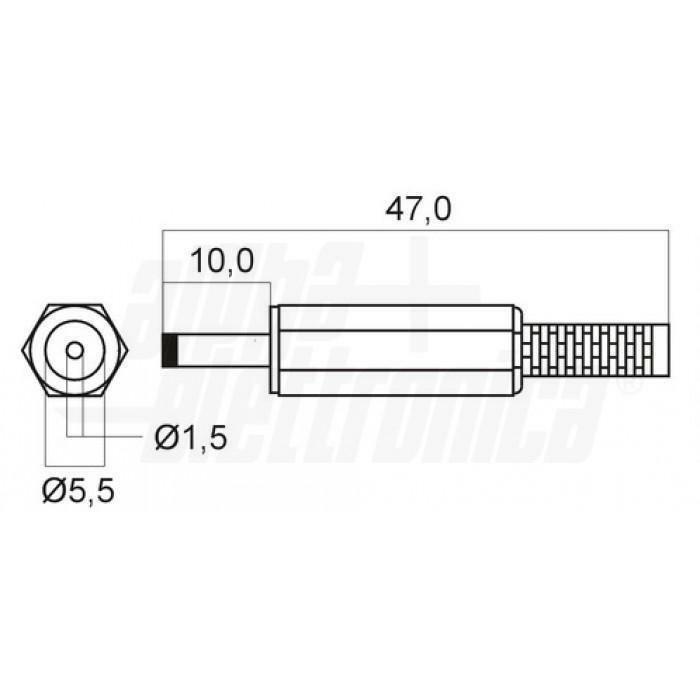 alpha elettronica spina alimentazione dc ø5,5-1,5mm - foto 2