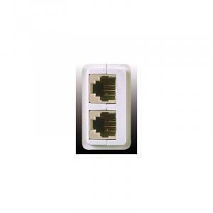 Presa doppia telefono rj12 plug 6 contatti serie venus