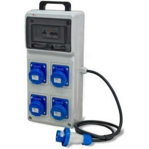 Quadro asc ip55 con 4 prese industriali 220v ip67