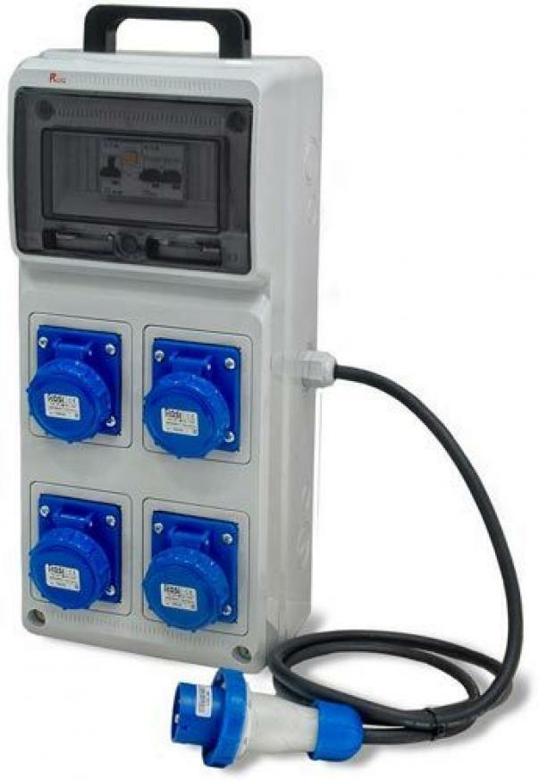 rosi quadro asc ip55 con 4 prese industriali 220v ip67 - foto 1