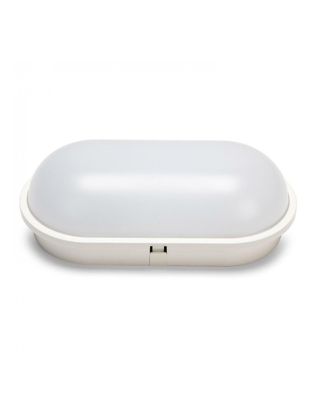 velamp plafoniera led 14w 1000lm 4000k ip54 doppia cover bianca/nero - foto 1