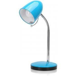 Lampada da tavolo e27 blu con base