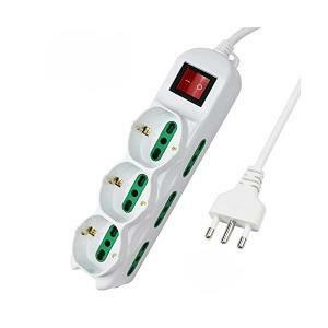 Multipresa 9 uscite 3 schuko+6 bivalenti laterali con interruttore e cavo 1.5m