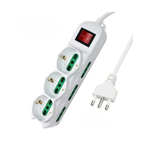 aigostar multipresa 9 uscite 3 schuko+6 bivalenti laterali con interruttore e cavo 1.5m - foto 1