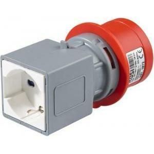 Adattatore spina industriale 3p+n+e 16a 6h 400v-presa schuko bip.10/16a