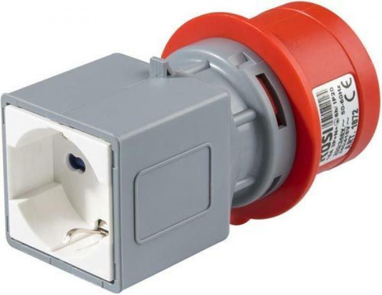 rosi adattatore spina industriale 3p+n+e 16a 6h 400v-presa schuko bip.10/16a - foto 1