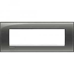 Placca 7 moduli fumo di londra serie living light quadra