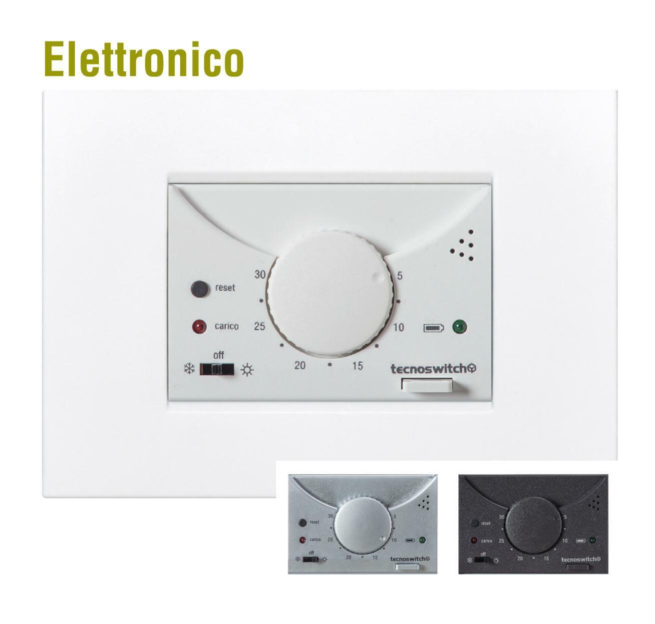tecnoswitch termostato ambiente a batterie raffaello da incasso bianco - foto 1