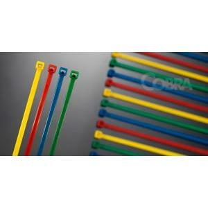Fascette cablaggio rosse 100mm x 2.5mm termoresistenti confezione da 100 pz