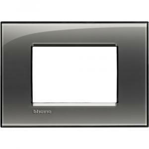 Placca 3 moduli fumo di londra serie living light quadra