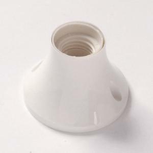 Portalampada con base dritta in bakelite e27 bianco
