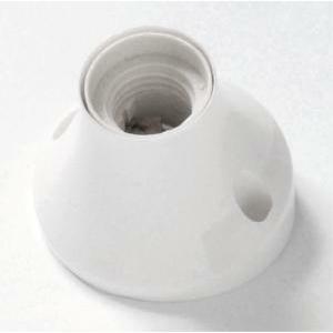Portalampada con base curva in bakelite e27 bianco