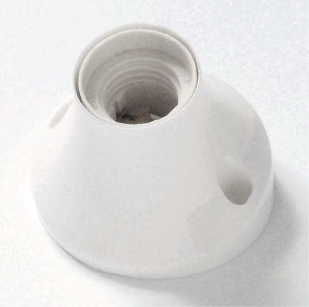 aigostar portalampada con base curva in bakelite e27 bianco - foto 1