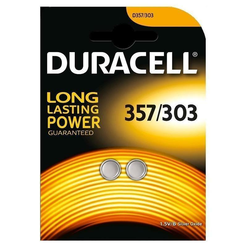 duracell batteria bottone ossido di argento orologio, blister da 2 pz duracell 1.5v - foto 1