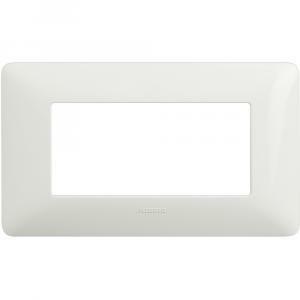 Placca 4 moduli bianco serie matix