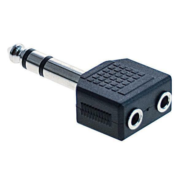 life electronics adattatore spina stereo 6,3-2 prese stereo 3,5 - foto 1