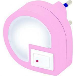 Luce notturna a led rosa con interruttore