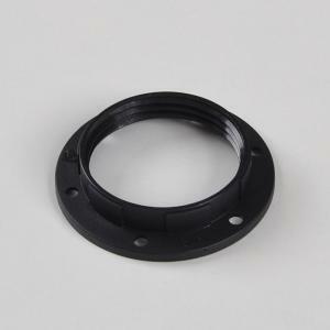 Ghiera filettata in bakelite per portalampade e27 nera