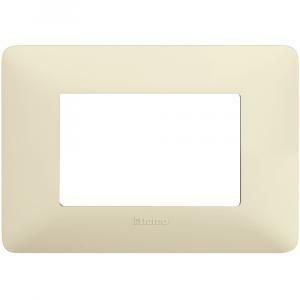 Placca 3 moduli avorio serie matix