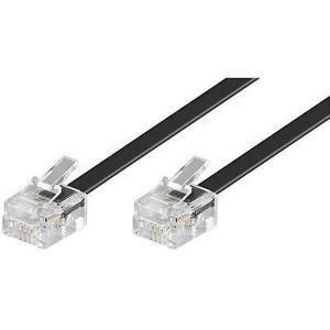 Cavo telefonico plug 6p/4c 5mt nero