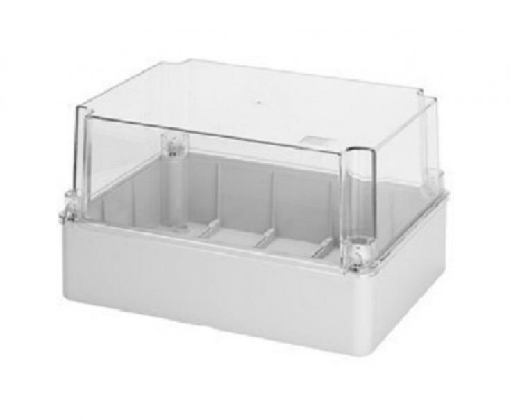 elettrocanali cassetta stagna rettangolare 150x110x140 con coperchio trasparente ip56 - foto 1