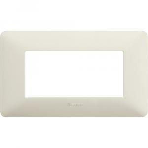 Placca 4 moduli cenere serie matix
